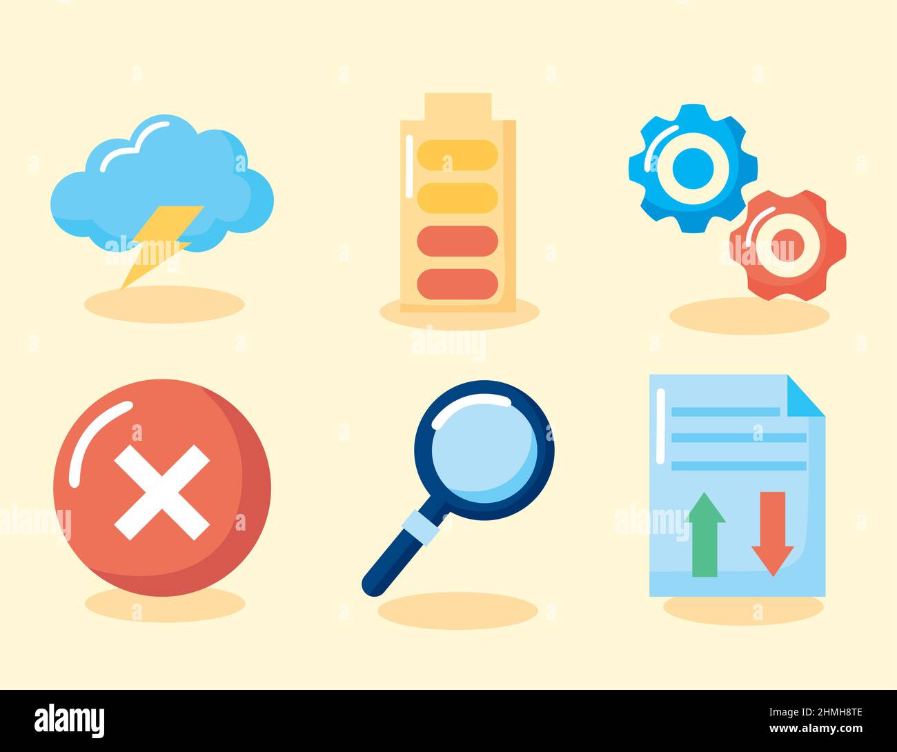 six mental health set icons Stock Vector Image & Art - Alamy