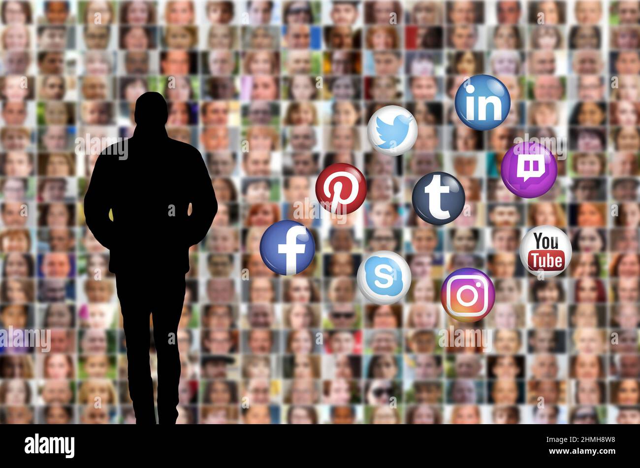 social media concept Stock Photo