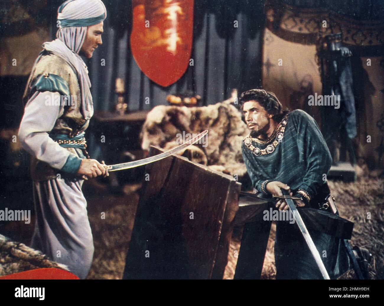 KING RICHARD AND THE CRUSADERS (1954) LAURENCE HARVEY (L)  DAVID BUTLER (DIR)  MOVIESTORE COLLECTION LTD Stock Photo