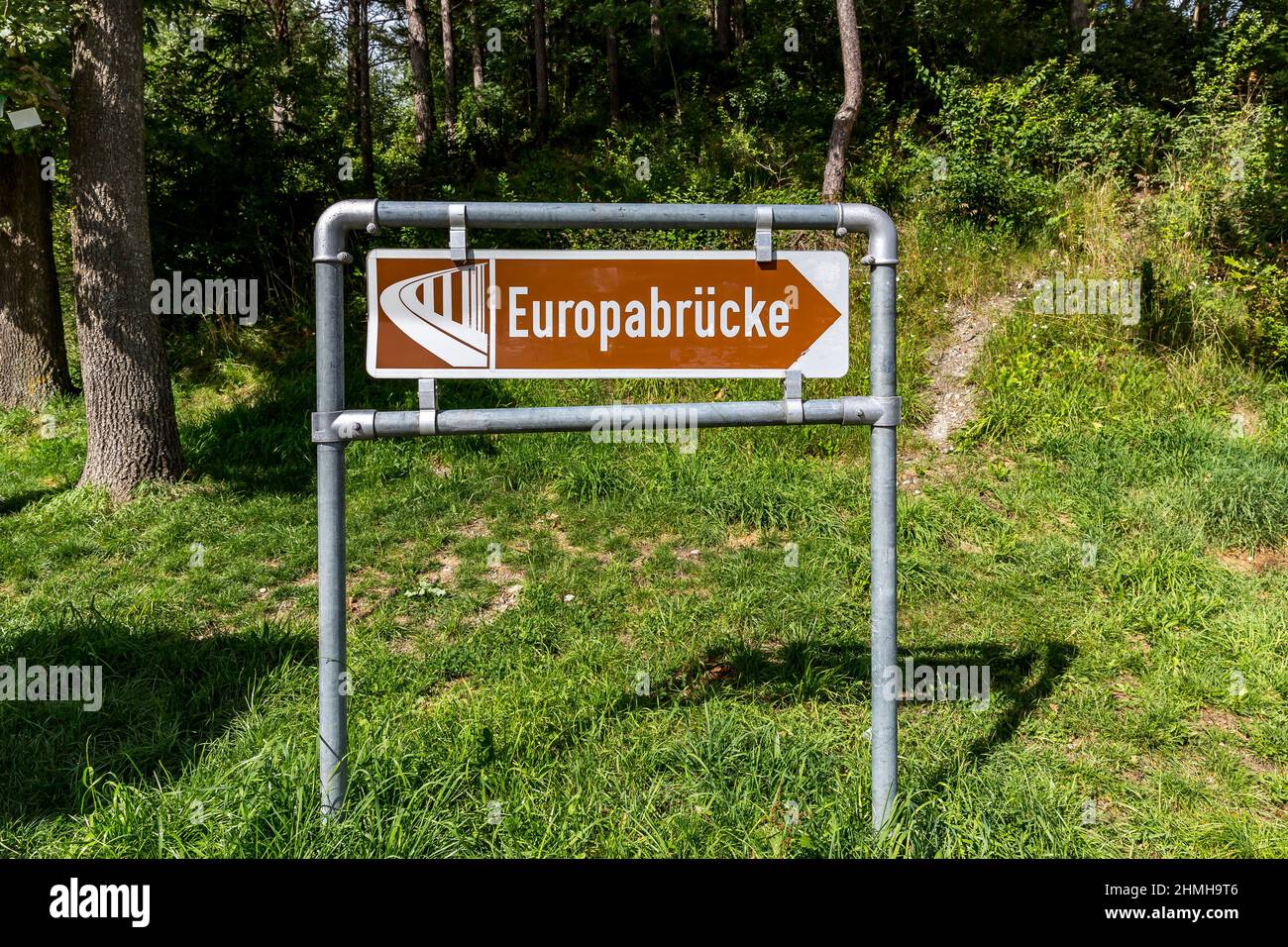 A13 Sign Sign, Europabrücke, Brenner A13 motorway, Austria, Europe Stock Photo ...