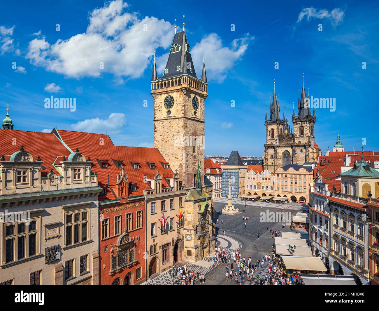 Historic Town Hall in Prague, Czech Republic on a sunny day Stock Photo