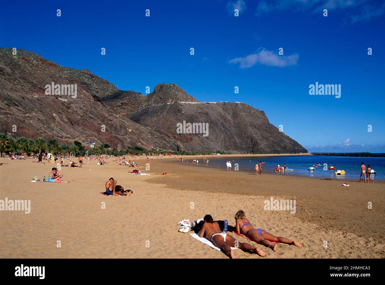 Las Teresitas beach near  San Andres,  Tenerife, Canary Islands, Spain Stock Photo