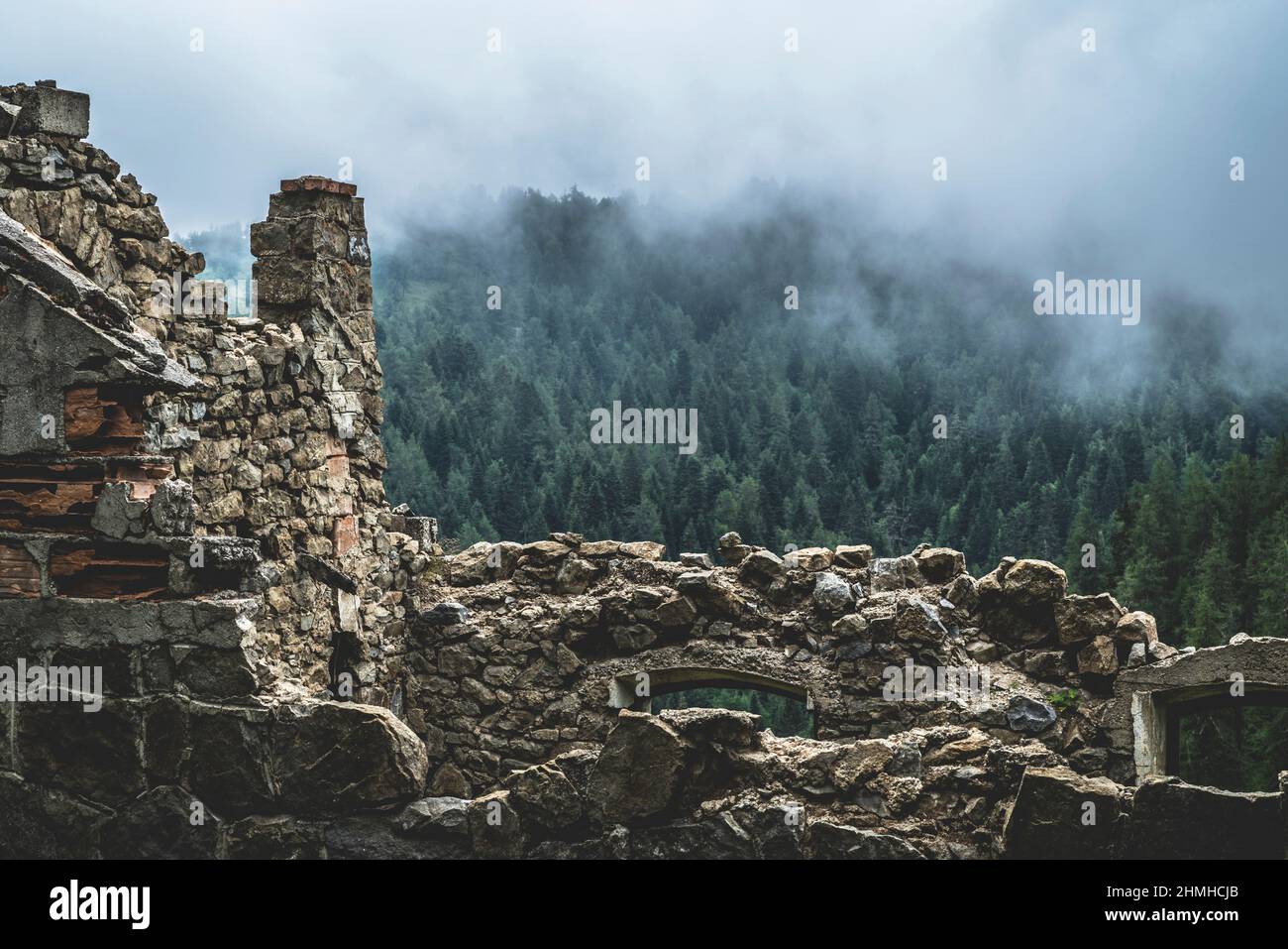 Ruins at Col de Turini Stock Photo - Alamy
