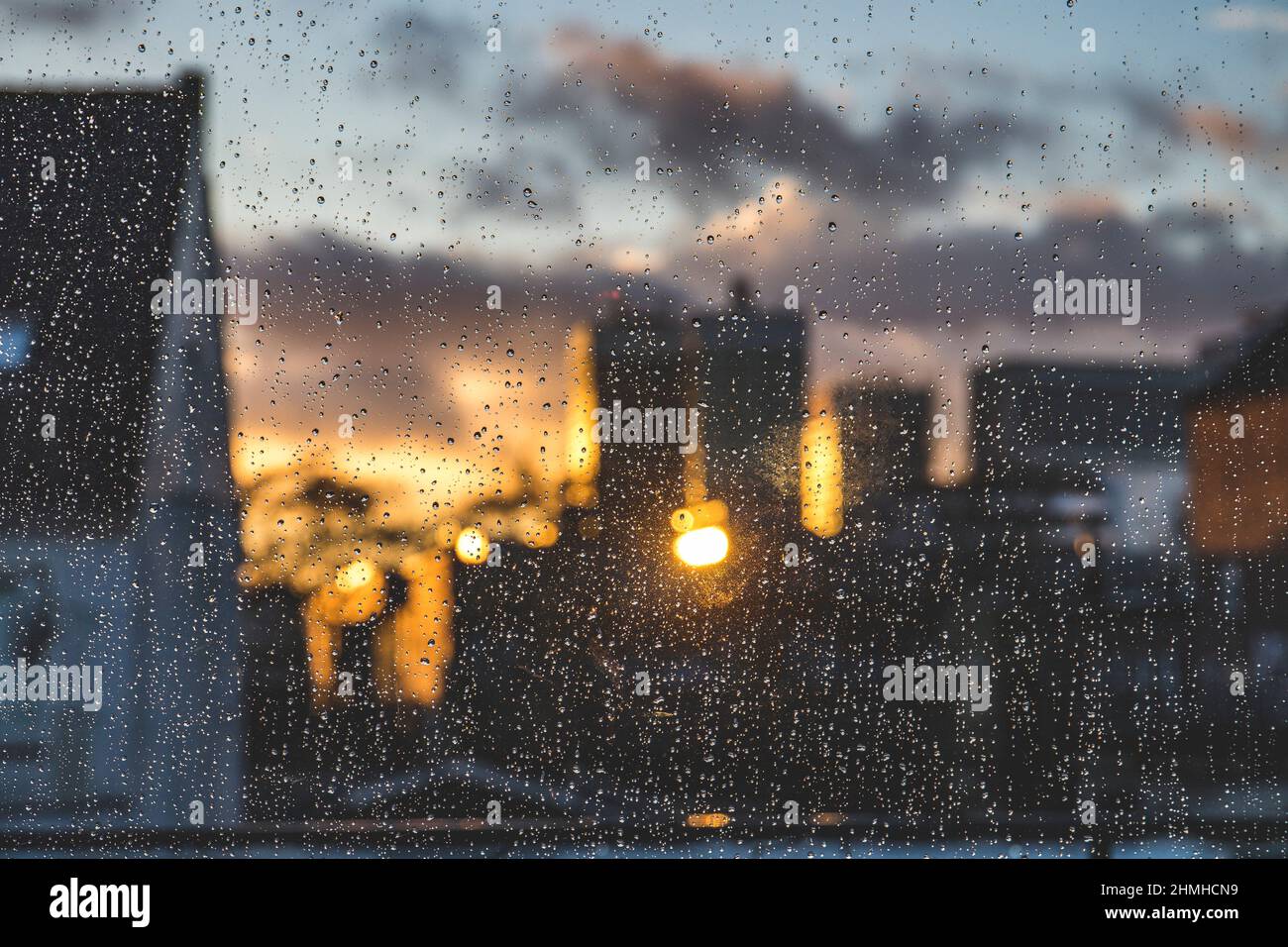 Ray of light, light at the end of the tunnel, rainy weather, autumn, Hamburg, Germany, Europe Stock Photo