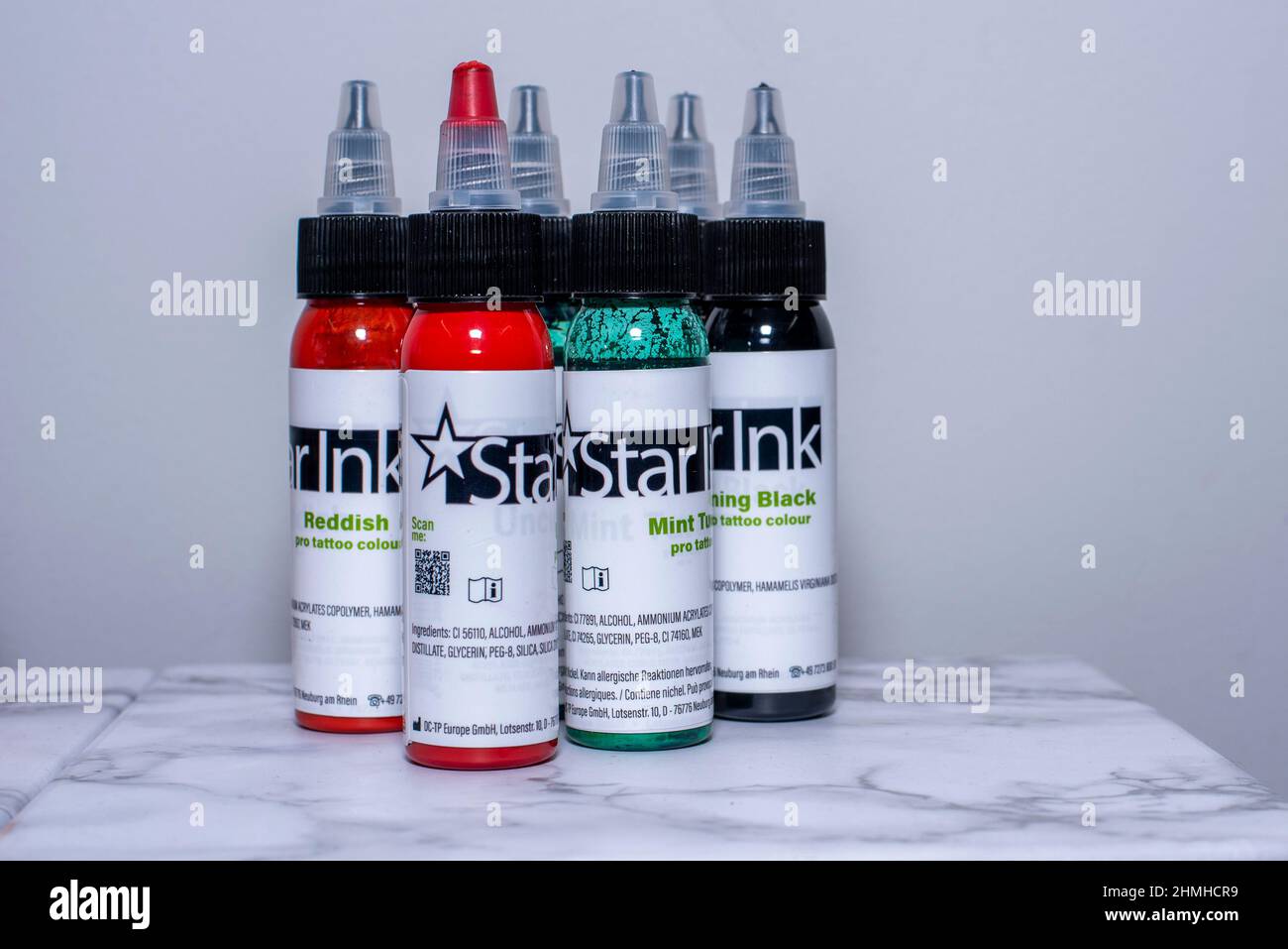 Tattoo inks that comply with the new EU Tattoo REACH regulation. They