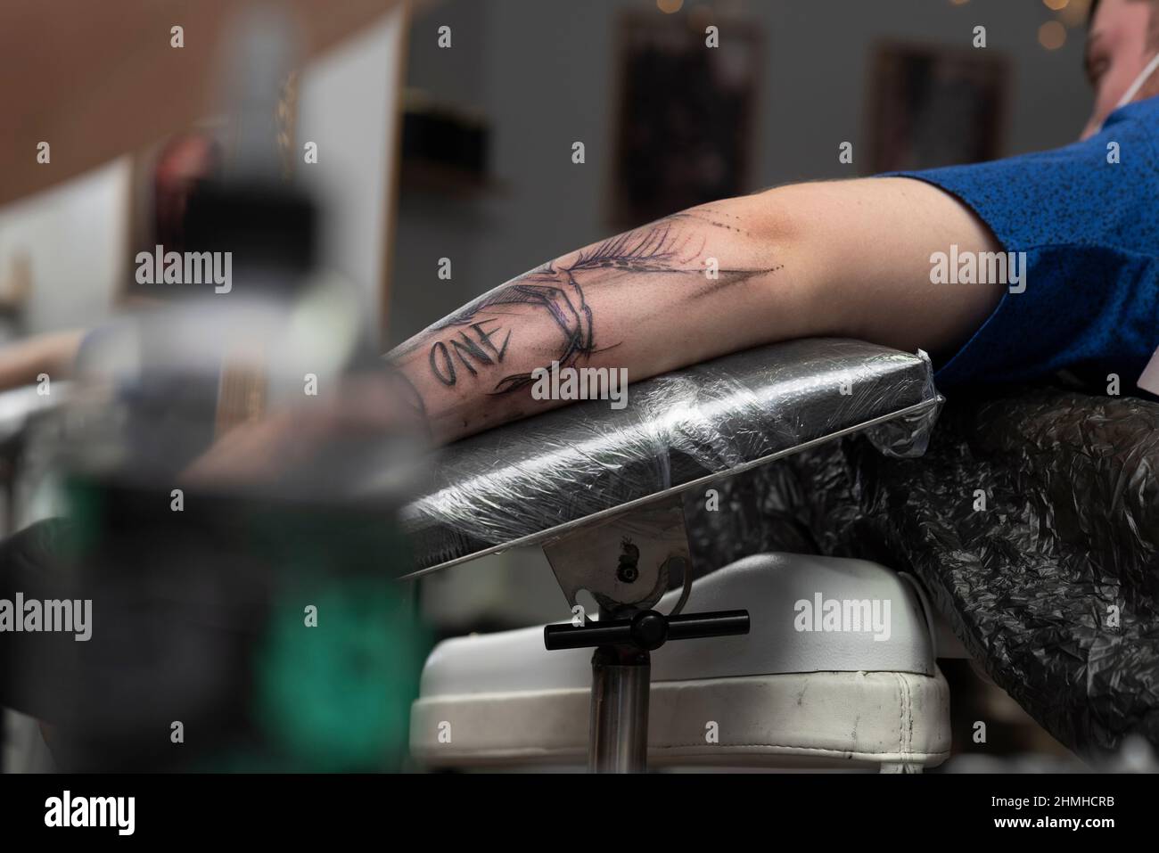Fresh tattoo, tattoo studio Stock Photo