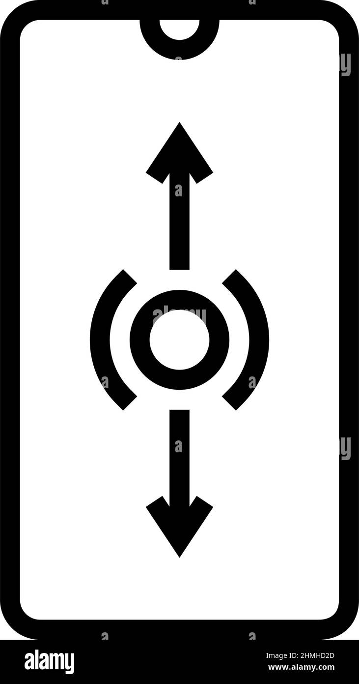 mobile scroll line icon vector illustration Stock Vector Image & Art ...