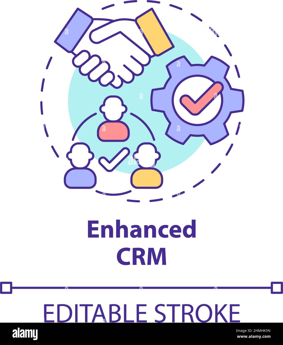 Enhanced CRM concept icon Stock Vector Image & Art - Alamy
