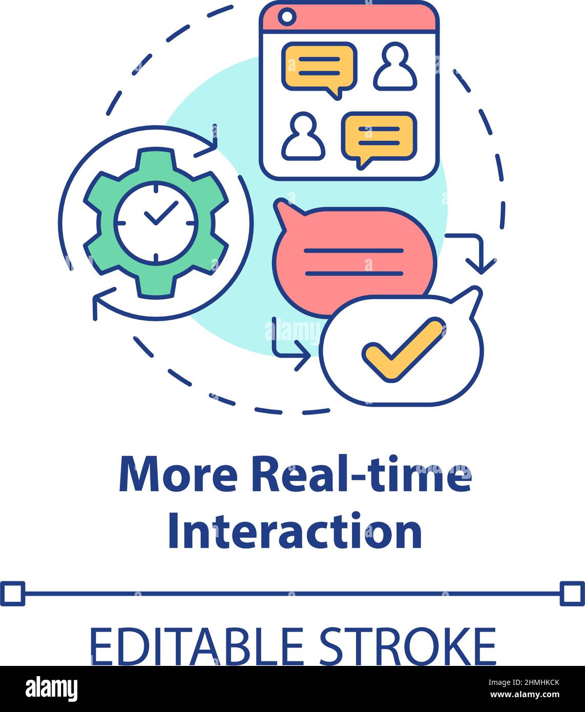 More real-time interaction concept icon Stock Vector Image & Art - Alamy