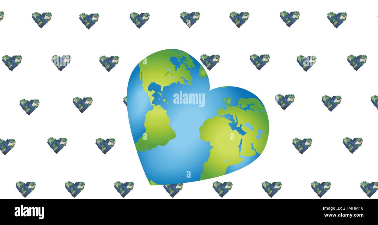Heart shaped world map hi-res stock photography and images - Alamy