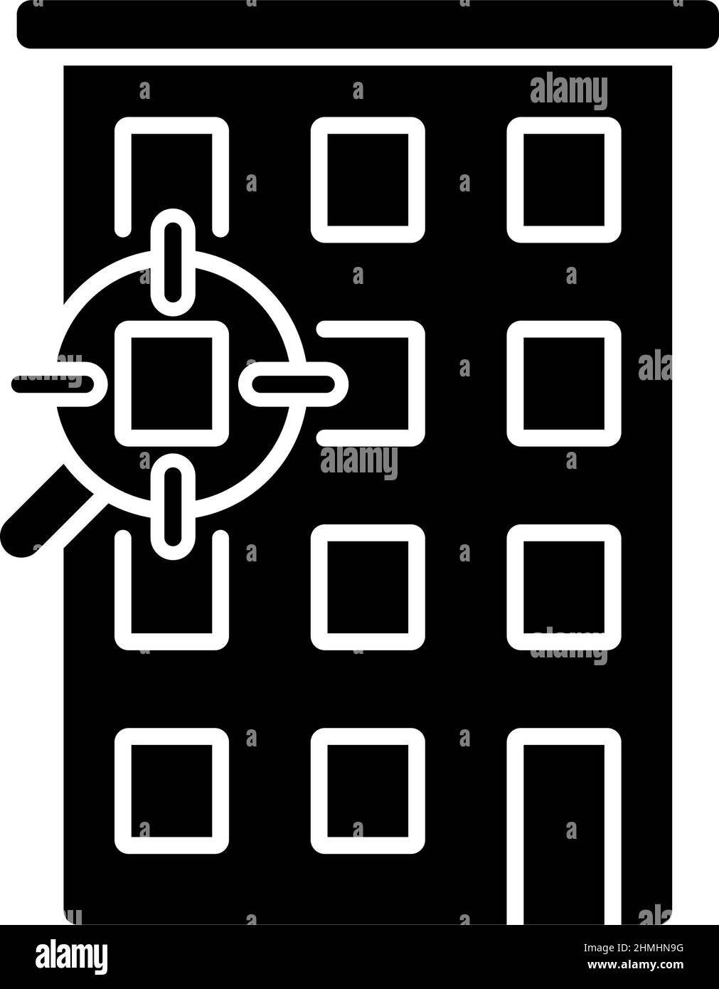 Flat search services black glyph icon Stock Vector Image & Art - Alamy
