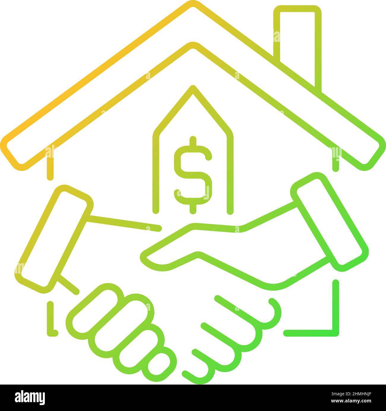 Closing gradient linear vector icon Stock Vector
