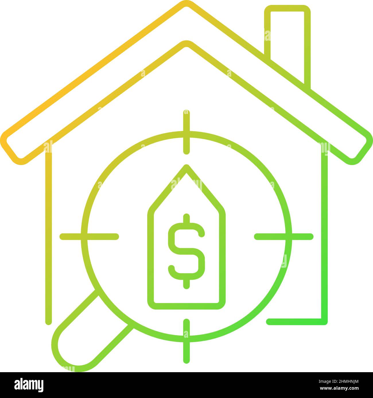 House searching services gradient linear vector icon Stock Vector
