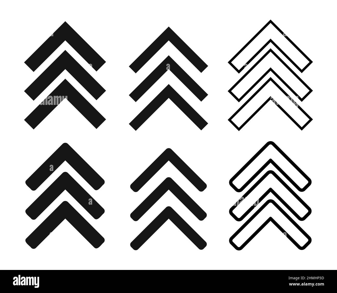 Black arrow simple icon set on white background. Vector Illustration ...