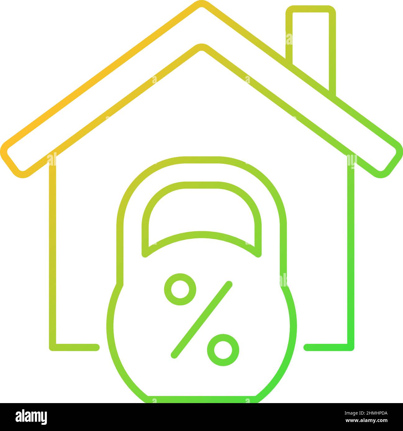 House mortgage gradient linear vector icon Stock Vector
