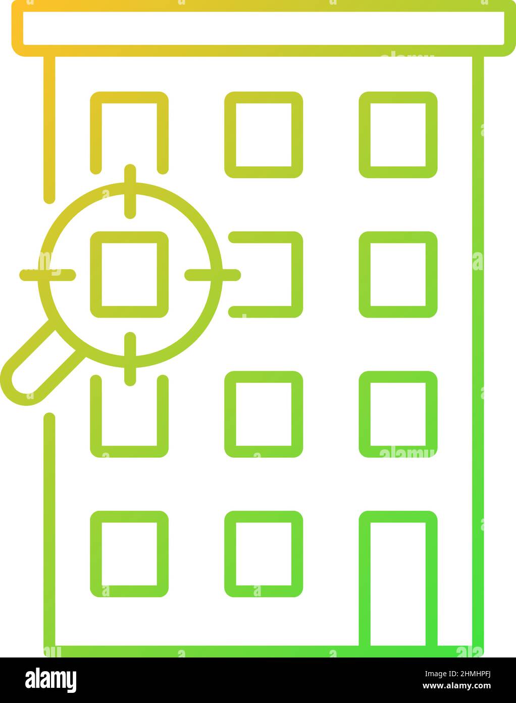 Flat search services gradient linear vector icon Stock Vector