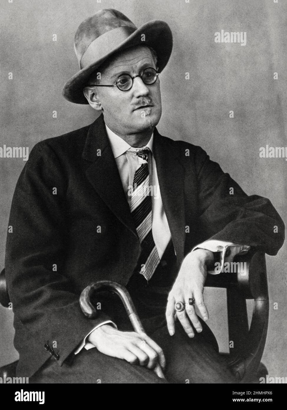 James Joyce (1882-1941) influential Irish writer whose novel Ulysses is widely considered one of the most important works of modernist literature. Stock Photo