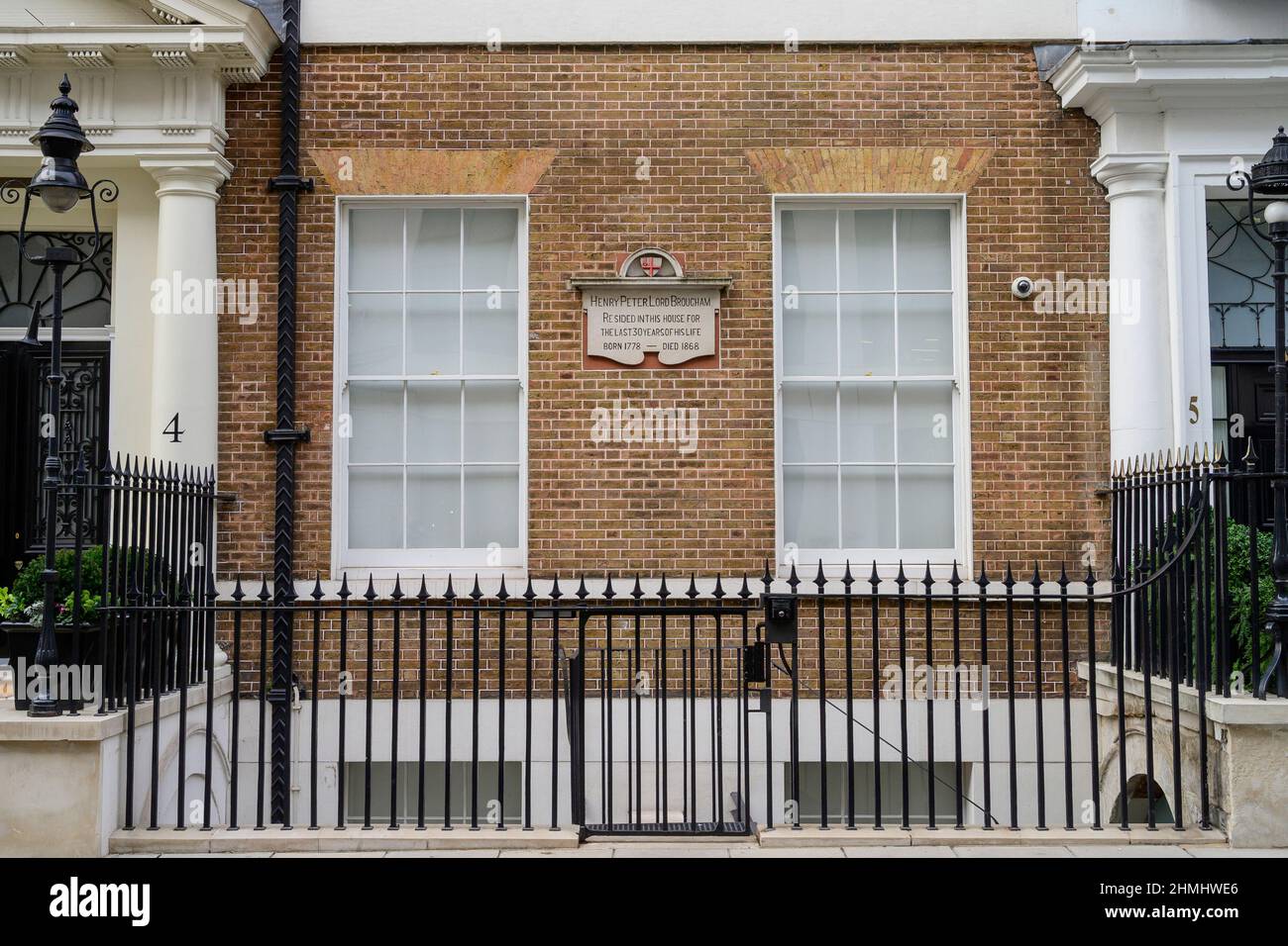 Plaque dedicated to henry peter lord brougham hires stock photography