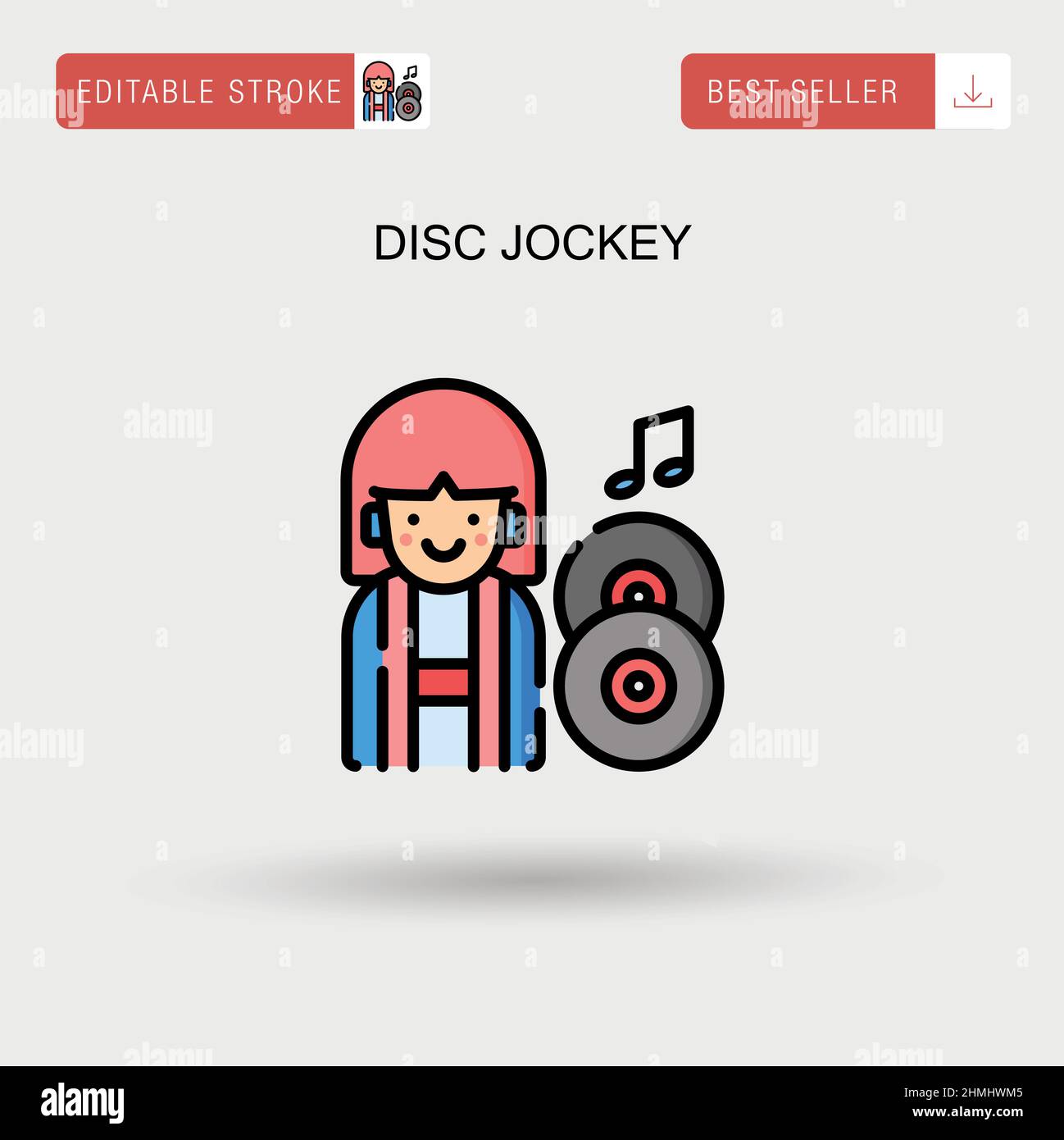 Disc jockey Simple vector icon Stock Vector Image & Art - Alamy