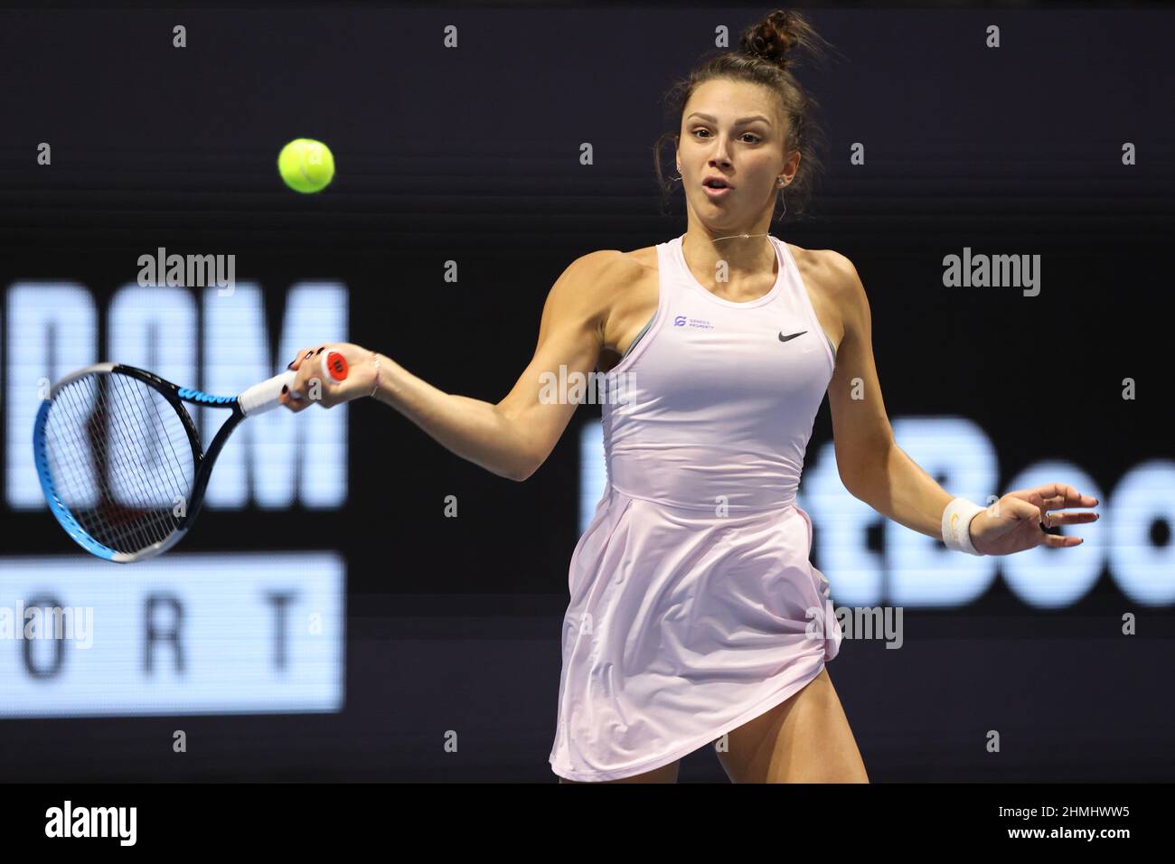 Jaqueline Cristian of Romania play against Aliaksandra Sasnovich of