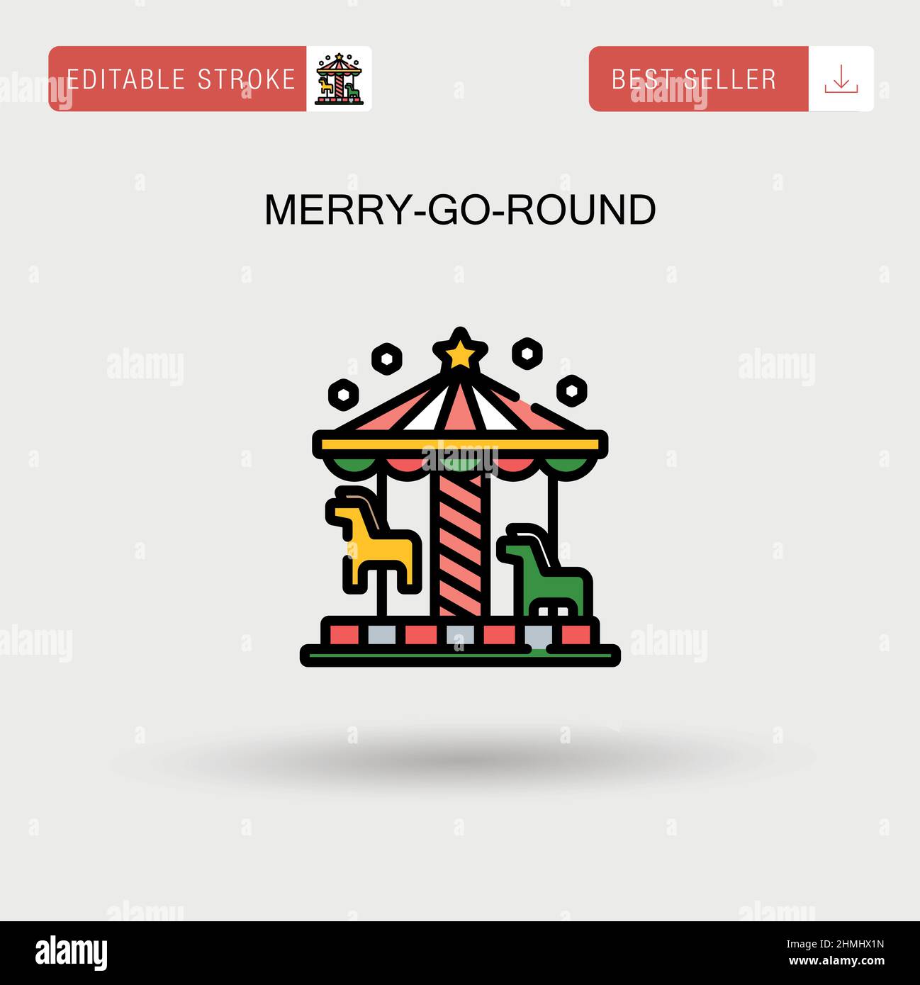 Merrygoround Simple vector icon Stock Vector Image & Art Alamy