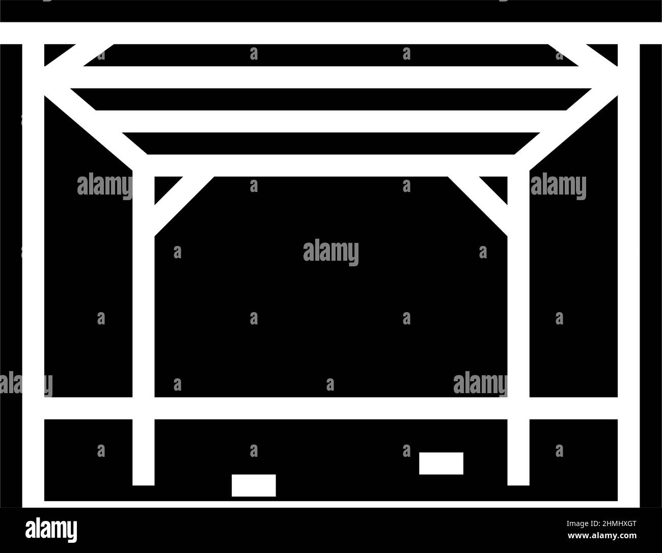 pergola backyard construction glyph icon vector illustration Stock ...