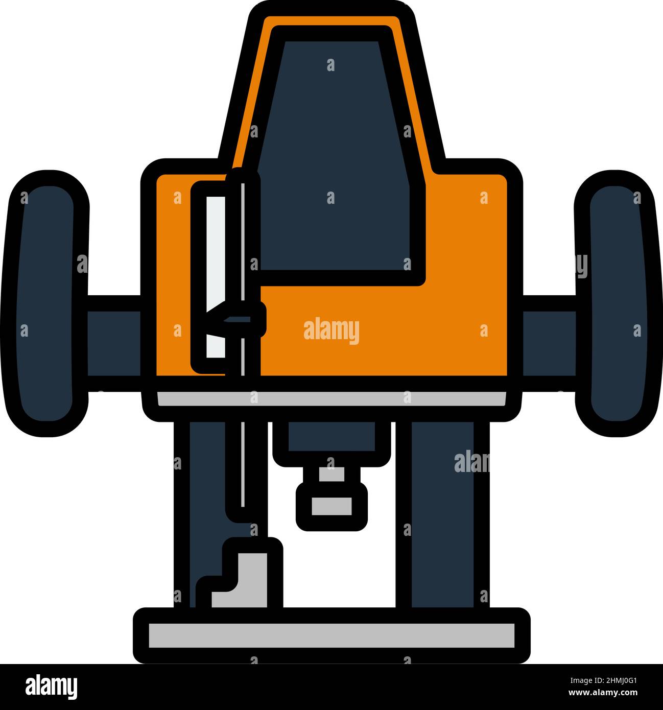 Plunger Milling Cutter Icon. Editable Bold Outline With Color Fill ...