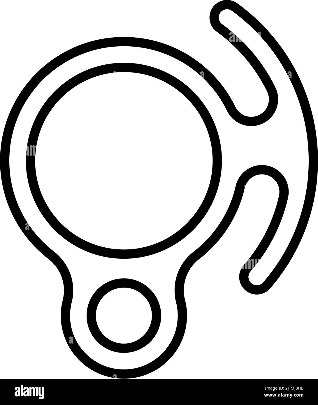 Alpinist Descender Icon. Bold outline design with editable stroke width ...