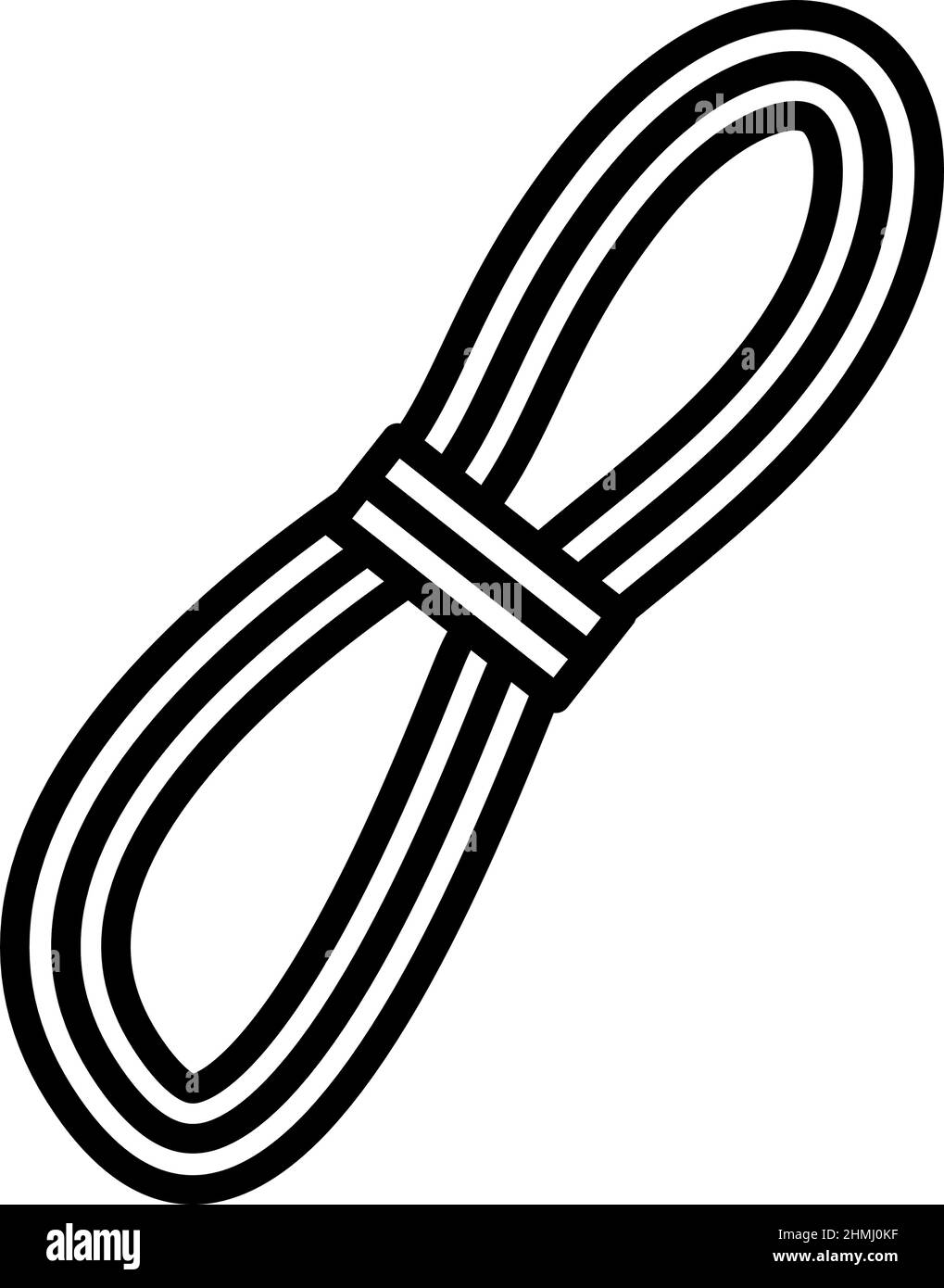 Climbing Rope Icon. Bold outline design with editable stroke width
