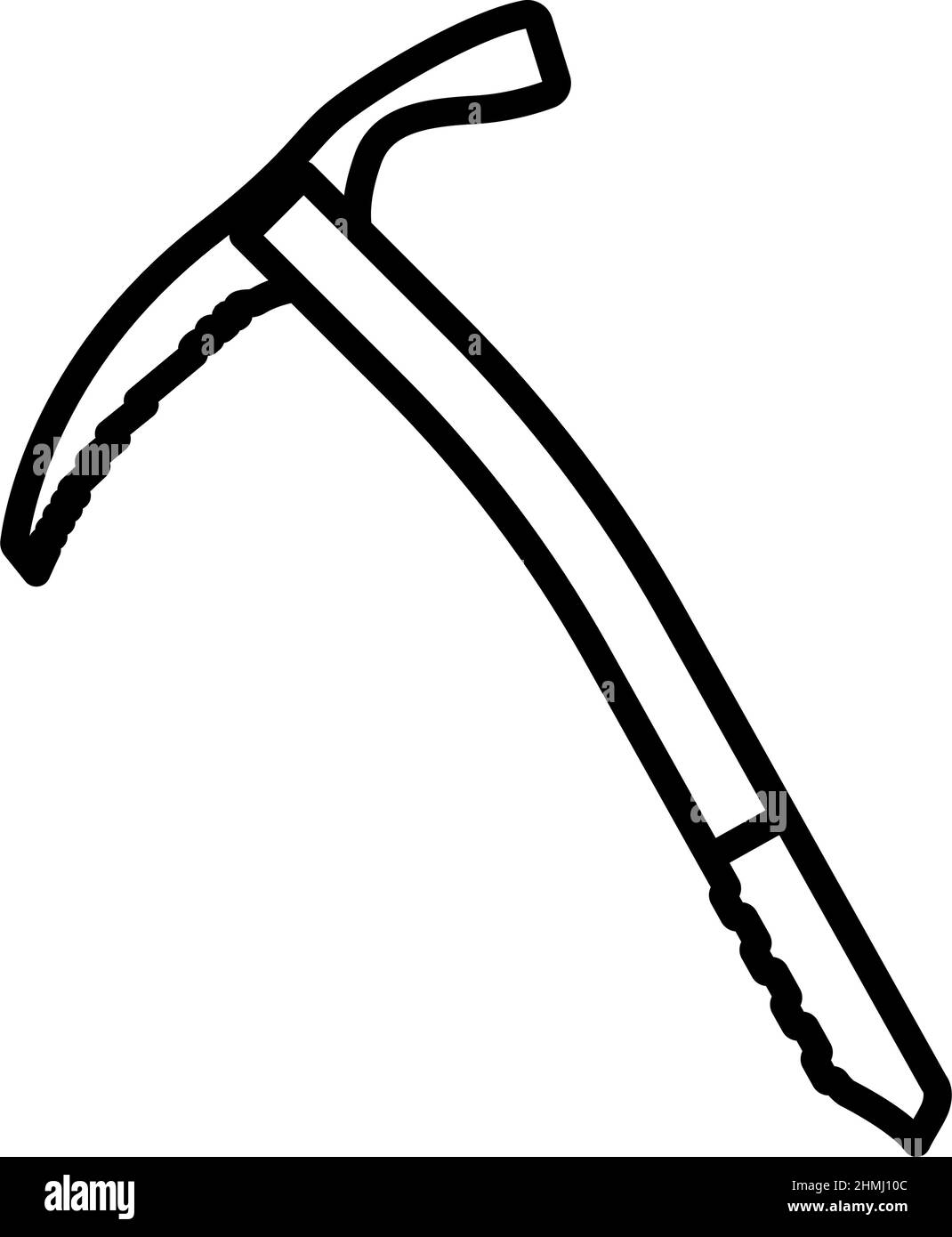 Ice Axe Icon. Bold outline design with editable stroke width. Vector