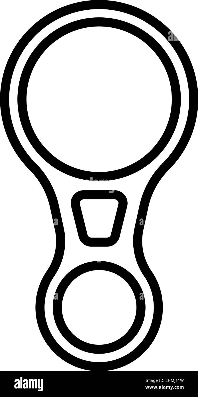 Alpinist Descender Icon. Bold outline design with editable stroke width ...