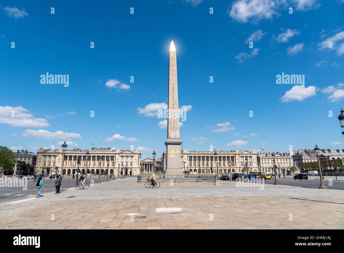 Luxor obelisk on place de la concorde in Paris Stock Photo