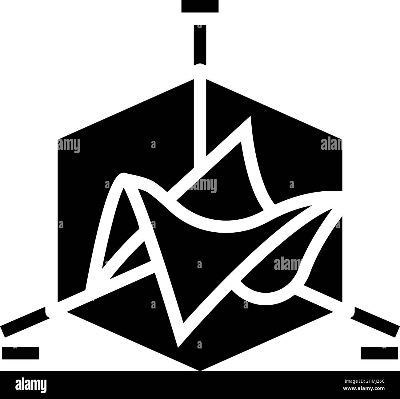 3d graph glyph icon vector illustration Stock Vector Image & Art - Alamy