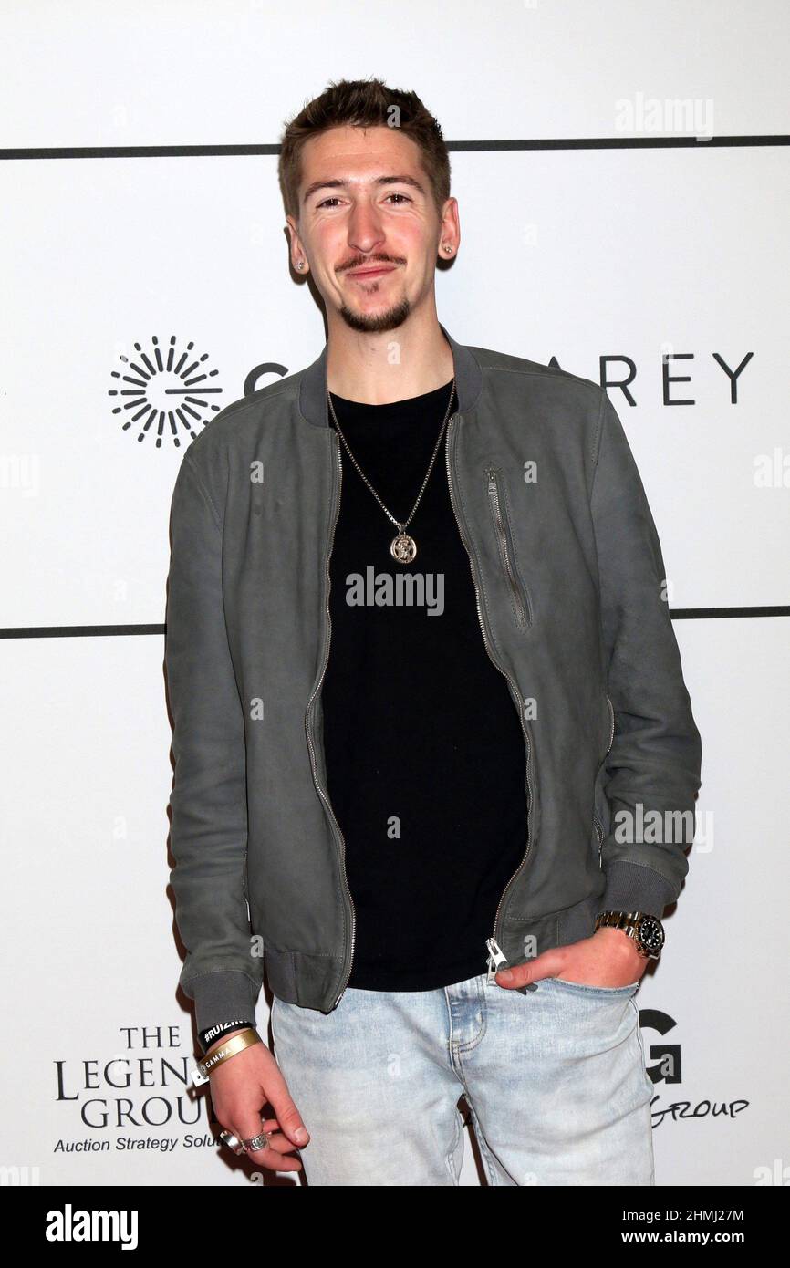 Los Angeles, CA. 9th Feb, 2022. Hunter Fieri at arrivals for Merging Vets and Players (MVP) Charity Super Bowl Kick-Off Benefit Fundraiser, Academy LA Nightclub, Los Angeles, CA February 9, 2022. Credit: Priscilla Grant/Everett Collection/Alamy Live News Stock Photo
