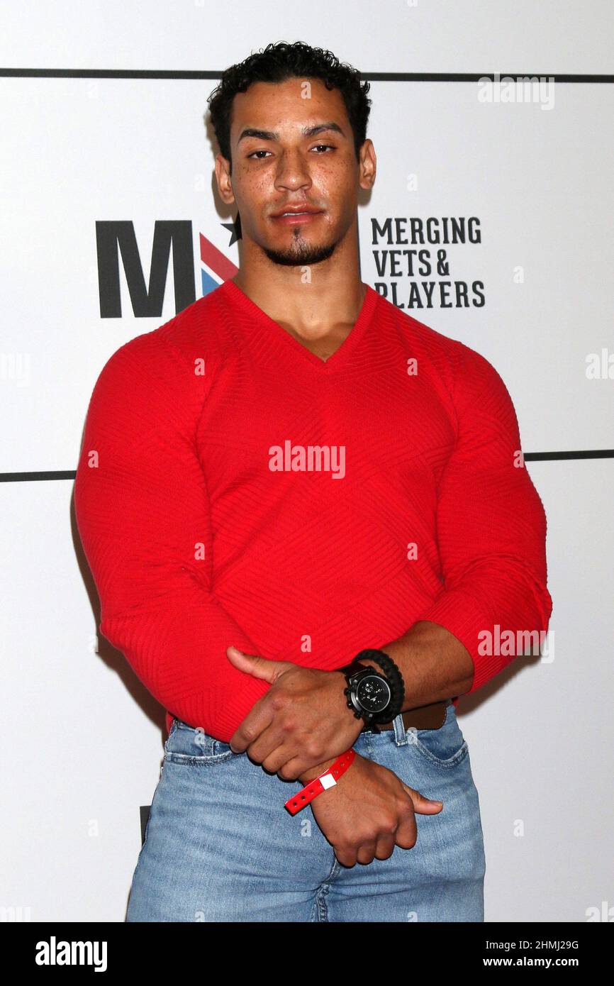 Los Angeles, CA. 9th Feb, 2022. Joshua Manoi at arrivals for Merging Vets and Players (MVP) Charity Super Bowl Kick-Off Benefit Fundraiser, Academy LA Nightclub, Los Angeles, CA February 9, 2022. Credit: Priscilla Grant/Everett Collection/Alamy Live News Stock Photo