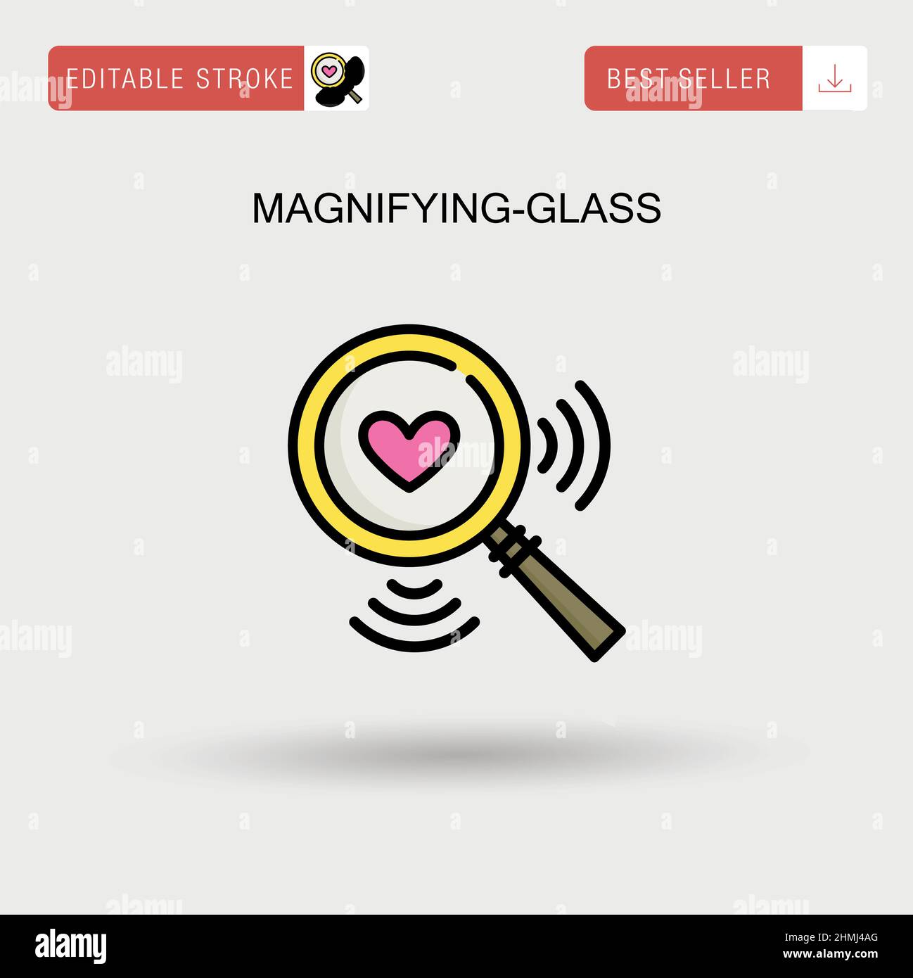 Magnifying-glass Simple vector icon Stock Vector Image & Art - Alamy