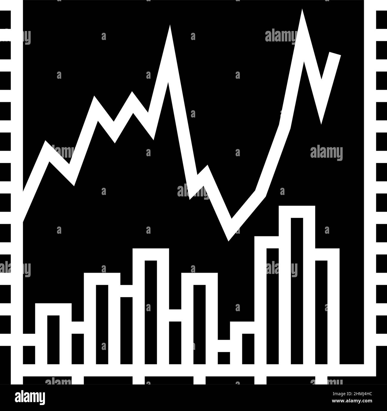stock chart glyph icon vector illustration Stock Vector Image & Art - Alamy