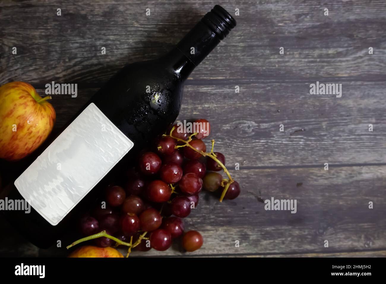 Blank wine bottle can be use for product mock up template Stock Photo