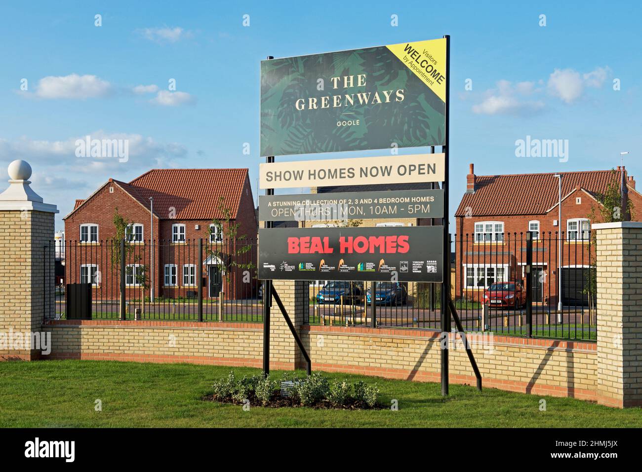 Greenways, a new housing development by Beal Homes, on Rawcliffe Road, Goole, East Yorkshire, England UK Stock Photo
