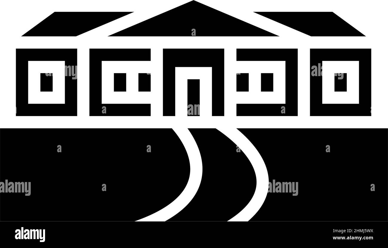 ranch house glyph icon vector illustration Stock Vector Image & Art - Alamy