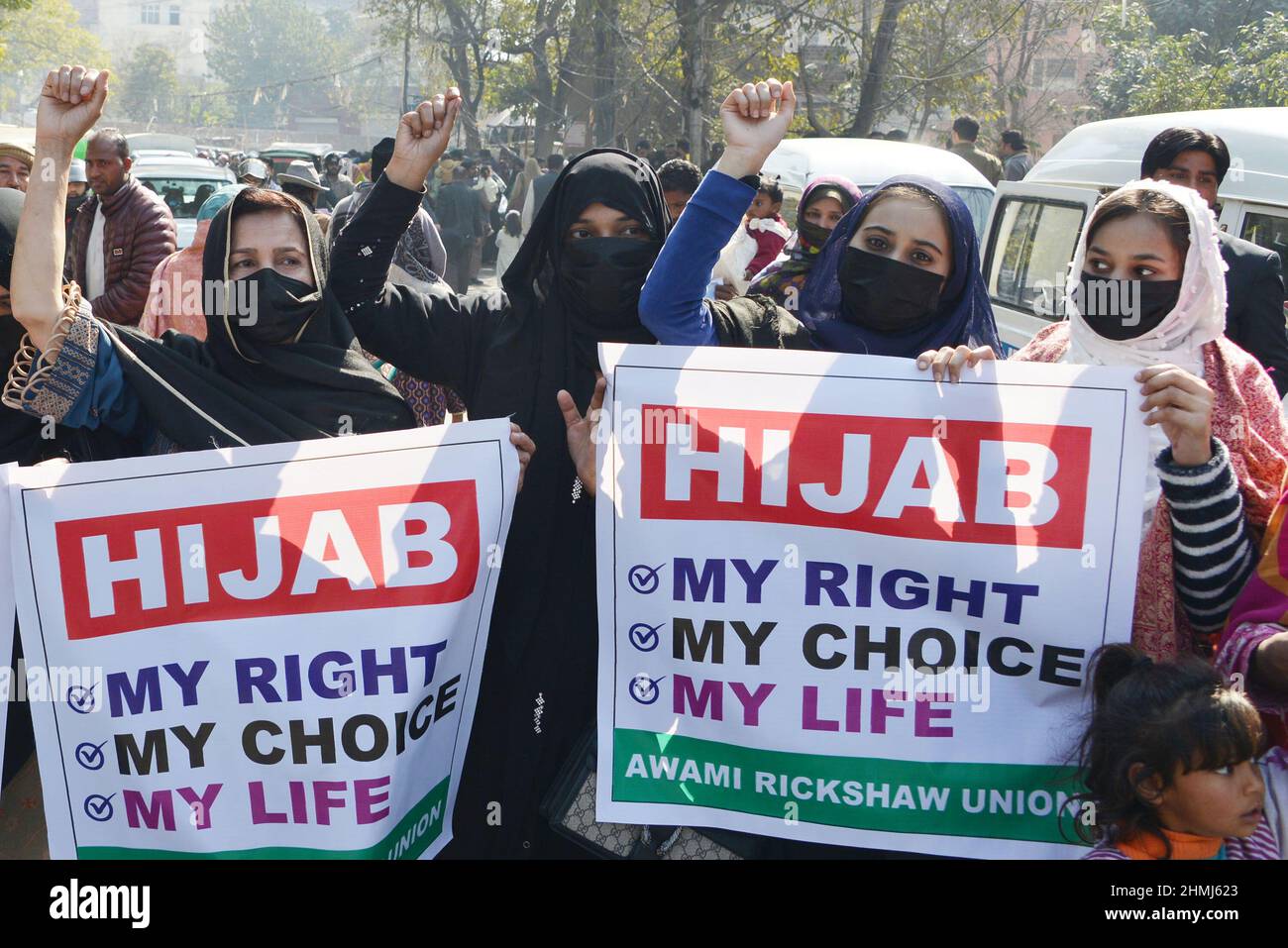 Muslim students headscarves india hires stock photography and images