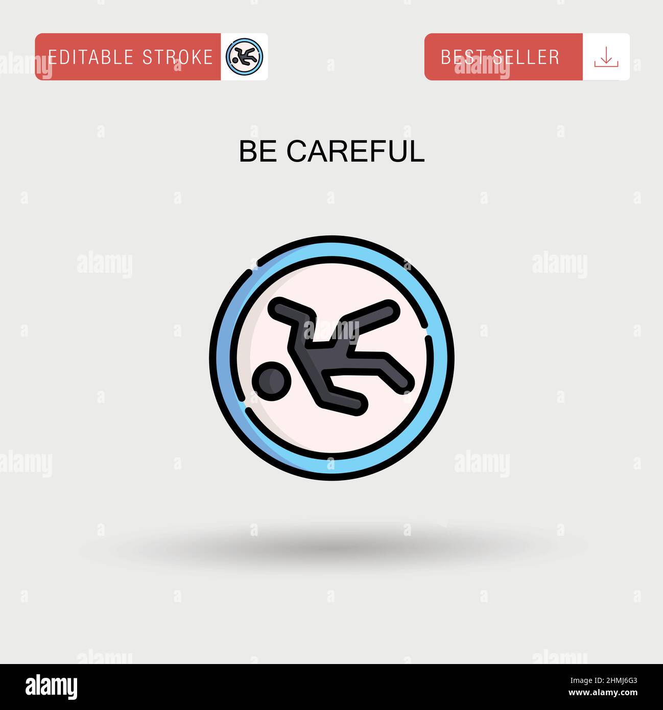 Be careful Simple vector icon. Stock Vector