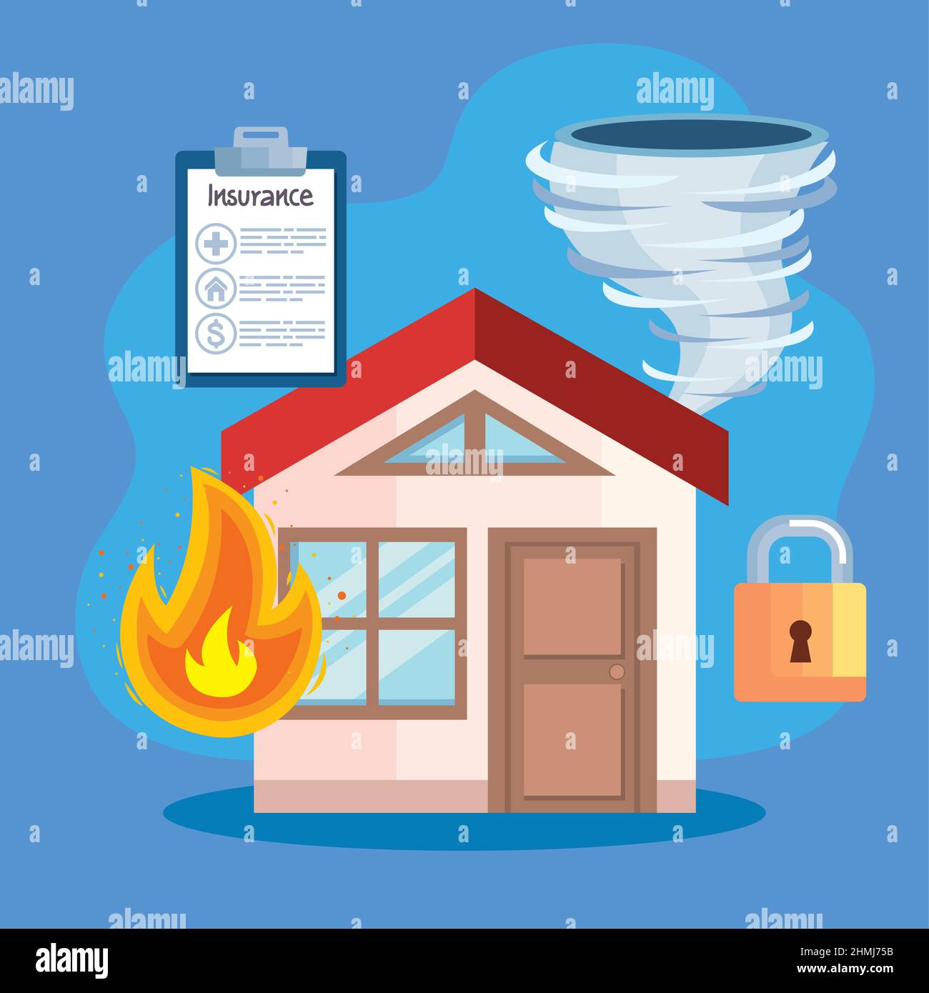 home and insurance icons Stock Vector Image & Art - Alamy