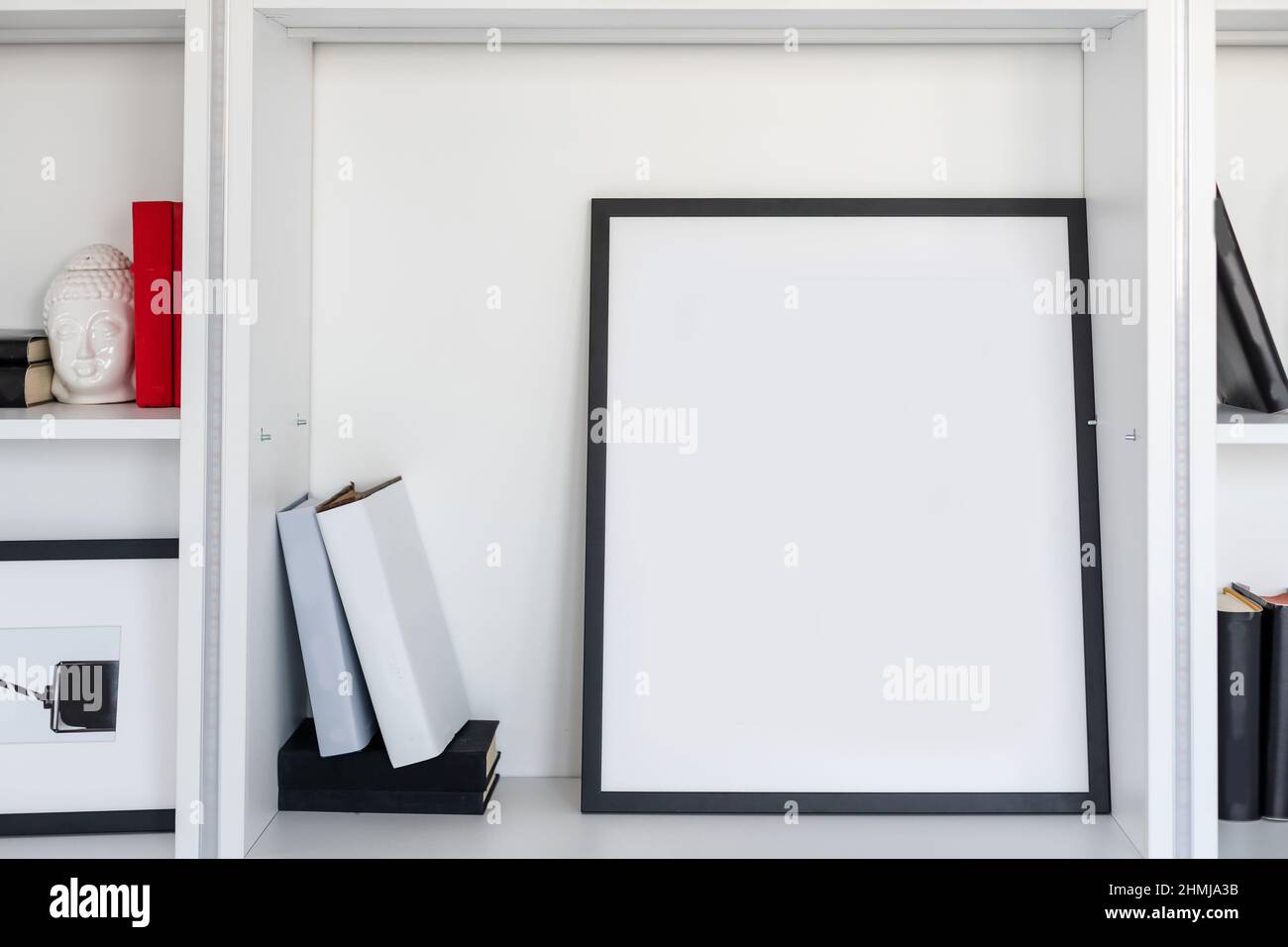 Frame on shelf, bookshelf, picture Stock Photo Alamy