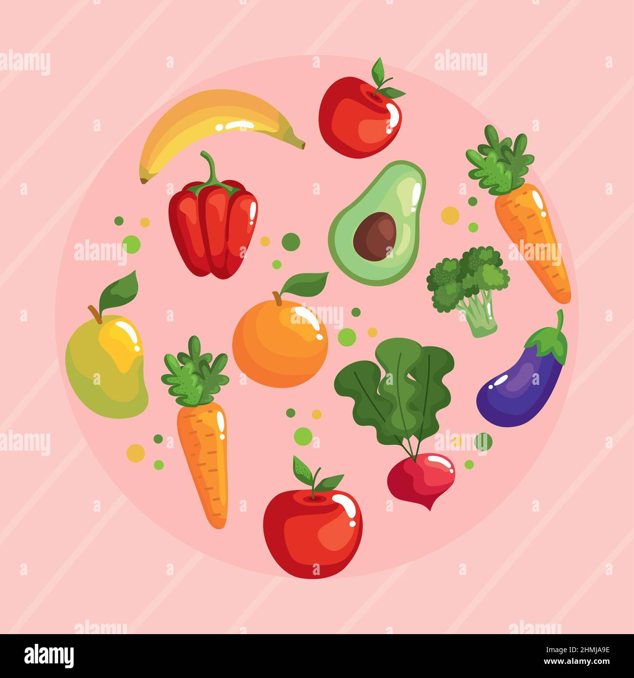 healthy food in circle Stock Vector Image & Art Alamy