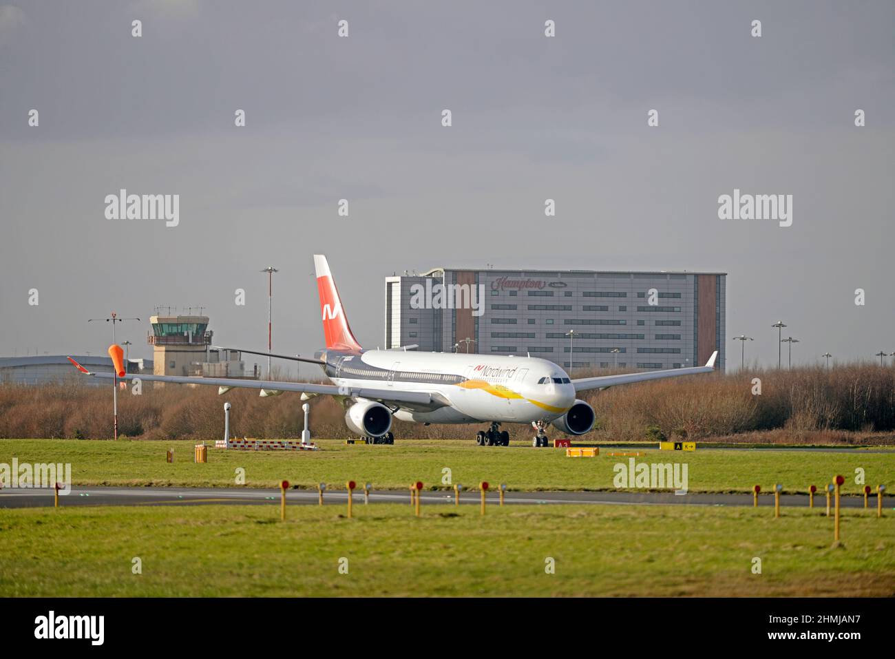 NORDWIND AIRLINES' AIRBUS A330300 series taxiing out to runway 27 at