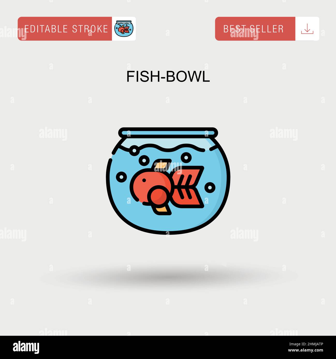 Fishbowl Simple vector icon Stock Vector Image & Art Alamy