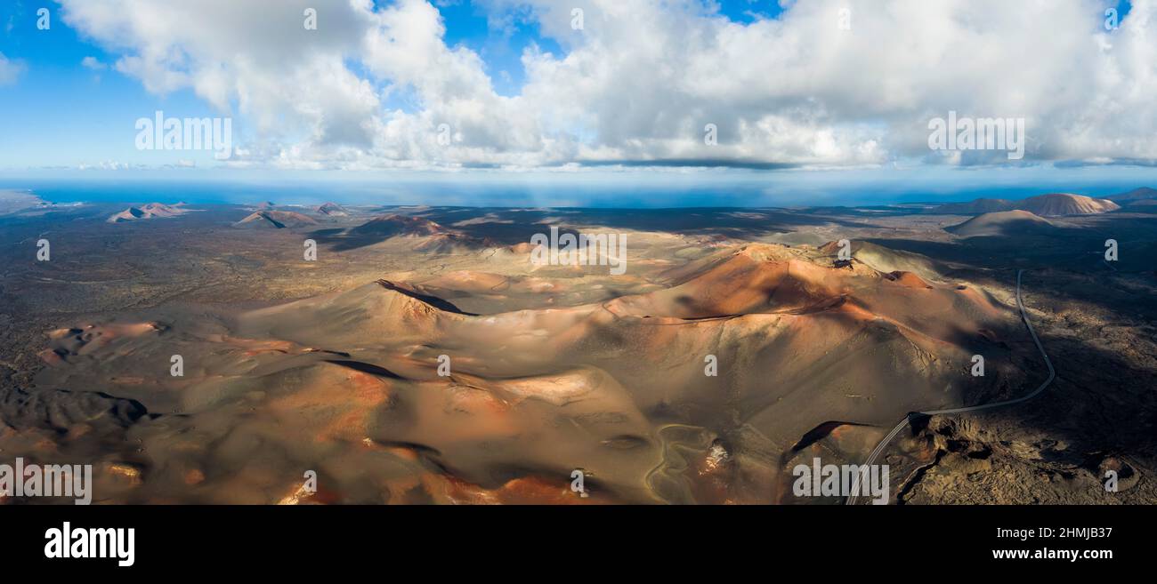 Volcanic fields of Timanfaya National Park, Spain Stock Photo