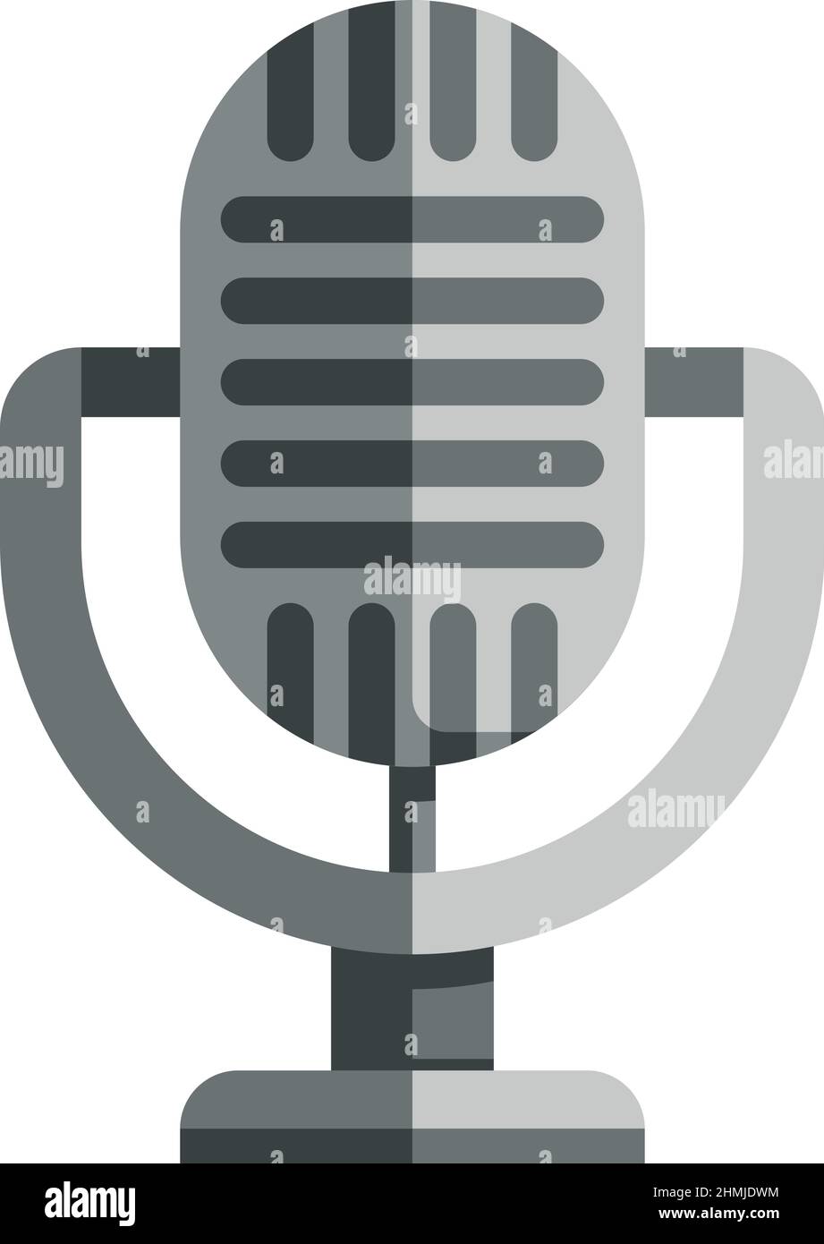 Table mic icon. Audio streaming microphone. Sound recording device ...