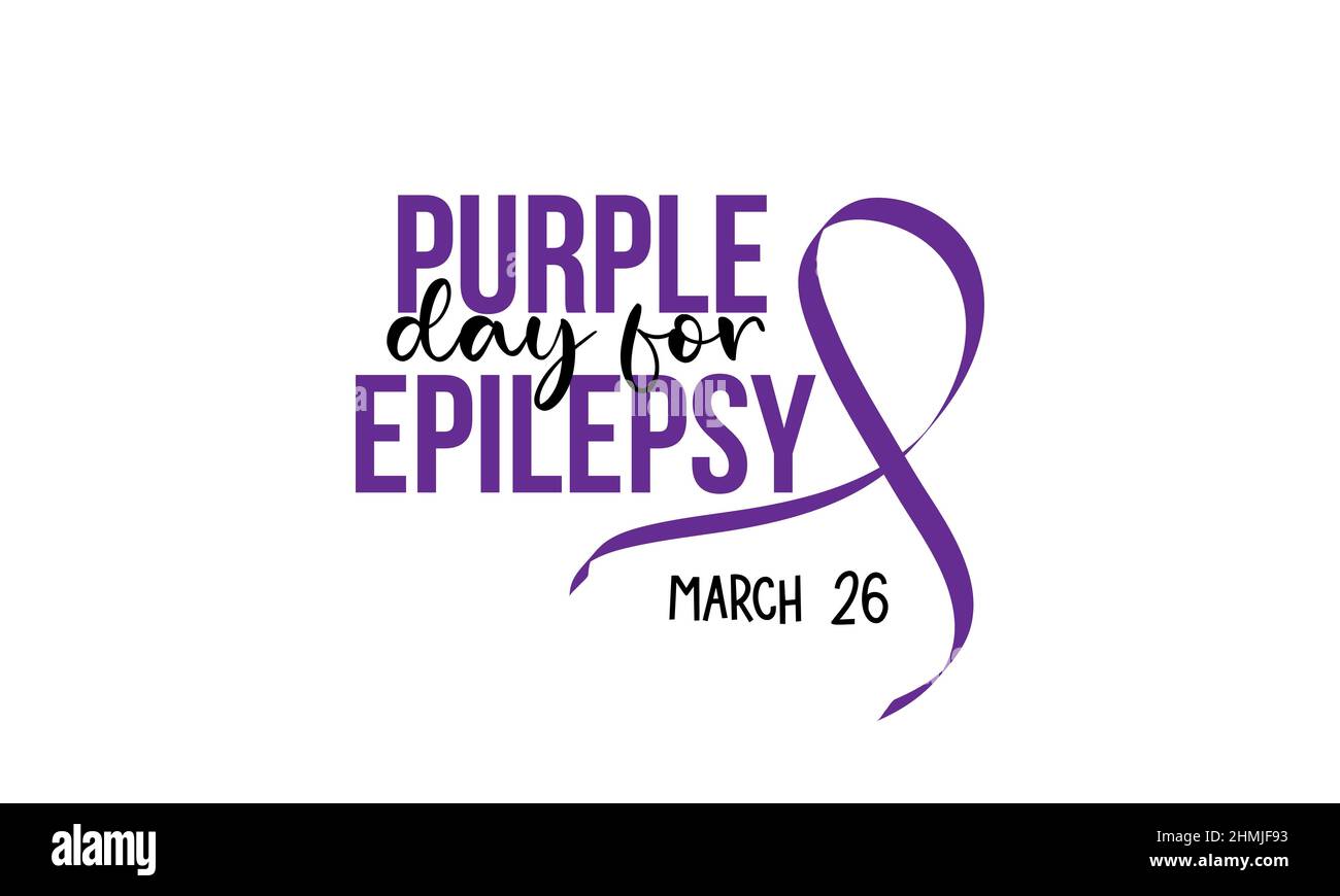 Purple Day for epilepsy. Health awareness brush calligraphy concept